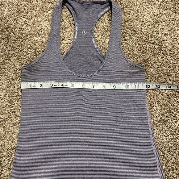 Lululemon Women's XS Purple Striped Racerback Tank Top Sleeveless - Picture 2 of 8